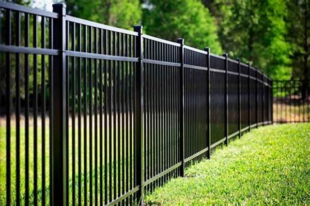 Elegant aluminum fencing by Lakeland Fencing Pro, combining durability with a sophisticated look.